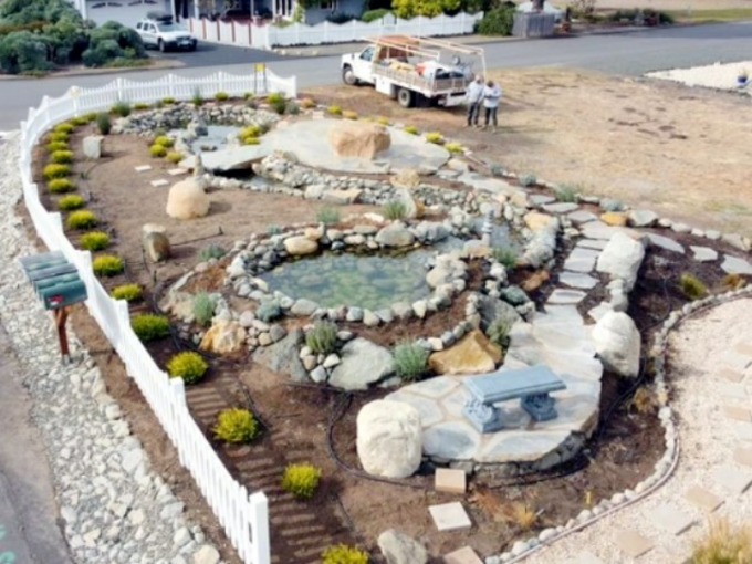 Bob had me build a pond